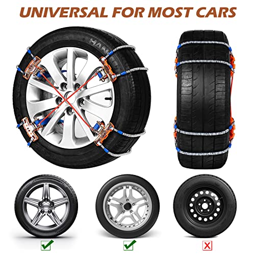 QIYISS Universal Adjustable Snow Chains for SUV Trucks