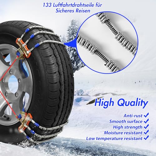 Universal PLTMIV Snow Chains for SUV, Car, Pickup Trucks
