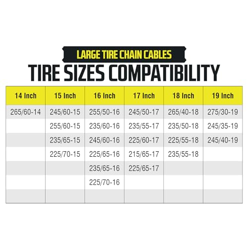 Snow & Ice Tire Chain Cables for Cars & SUVs