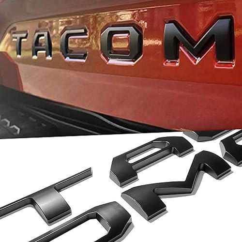 Matte Black Tailgate Letters for Tacoma 2016-2024