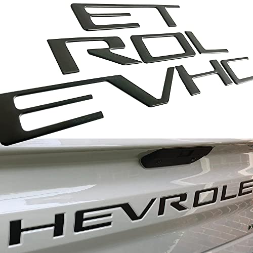 Matte Black Chevy Silverado 3D Tailgate Letters