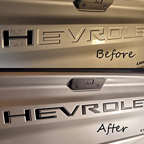 Matte Black Chevy Silverado 3D Tailgate Letters