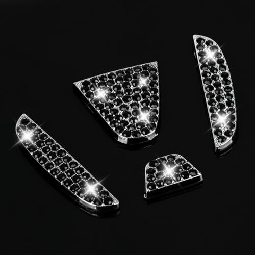 Rhinestone Car Emblem Stickers for Honda - Black