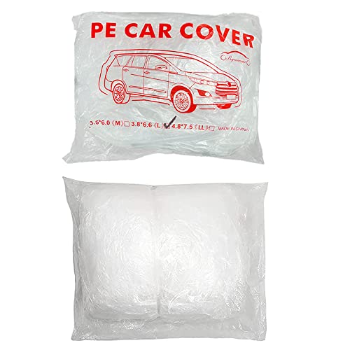 Universal Disposable Clear Plastic Car Cover (3 Pack)