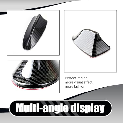 Fluher Car Shark Fin Antenna - Carbon Fiber Black