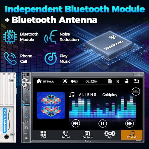 Wireless Double Din Car Stereo with Apple Carplay
