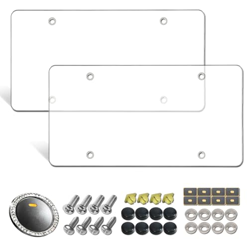 Aootf Clear License Plate Covers - 2 Pack