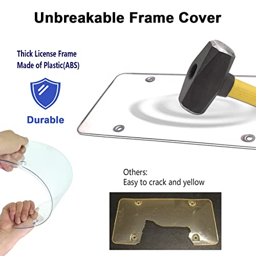 Aootf Clear License Plate Covers - 2 Pack