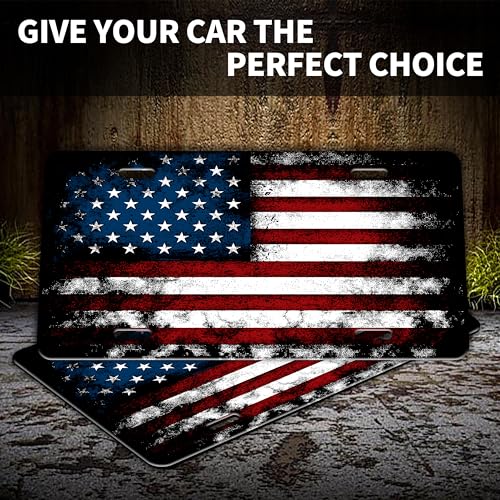 American Flag License Plate Cover for Patriotic Cars