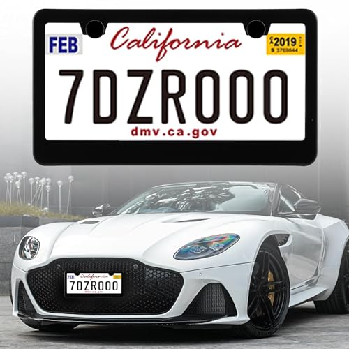 Rust-Proof Stainless Steel License Plate Frame, 2 Pack