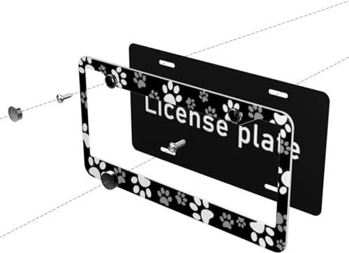 Paw Print License Plate Frame - 2 Pack