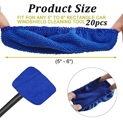Pack of 20 Car Microfiber Cloths for Windshield Cleaner