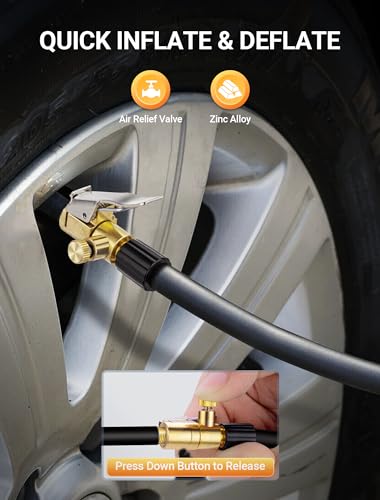 2-Pack Locking Air Chuck for Tire Inflation Pump