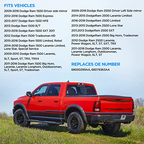 Heated Mirror Glass for Dodge Ram 1500 2500