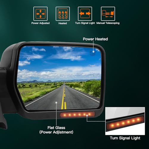 Passenger Side Towing Mirror for 2007-2014 Ford F-150