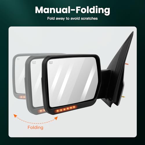 Passenger Side Towing Mirror for 2007-2014 Ford F-150