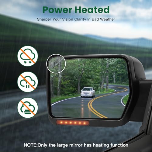 Passenger Side Towing Mirror for 2007-2014 Ford F-150