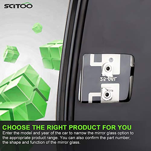 SCITOO Driver Side Mirror Glass Replacement for Chevy/GMC