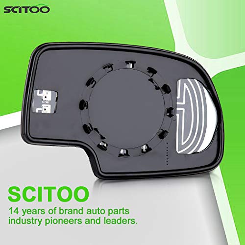 SCITOO Driver Side Mirror Glass Replacement for Chevy/GMC