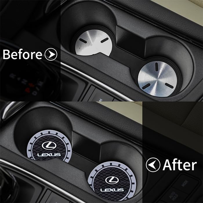 Lexus Car Cup Holder Coasters - Non-Slip Mat