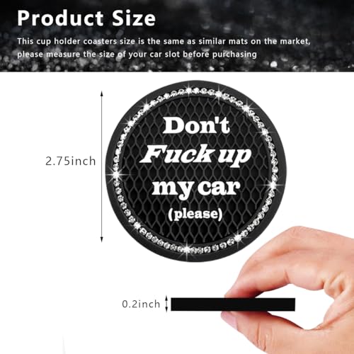 Bling Car Cup Holder Coasters - Crystal Rhinestone