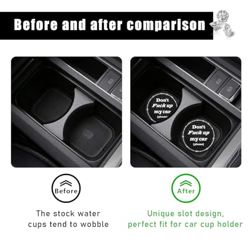 Bling Car Cup Holder Coasters - Crystal Rhinestone