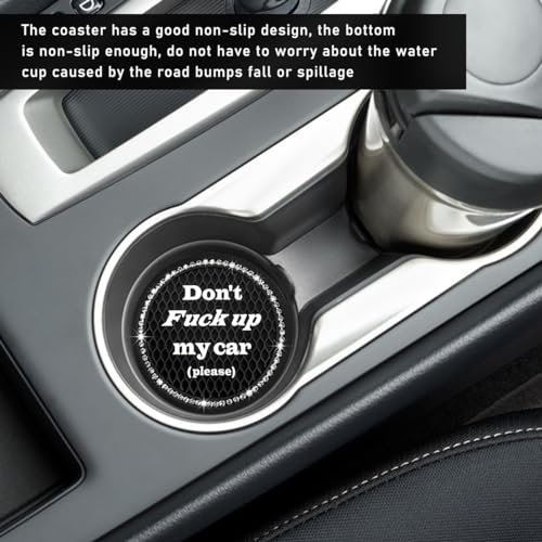 Bling Car Cup Holder Coasters - Crystal Rhinestone