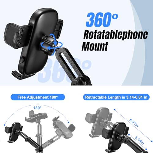 Hill Cup Holder Phone Mount for Car, Upgraded