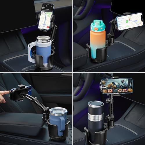 Hill Cup Holder Phone Mount for Car, Upgraded