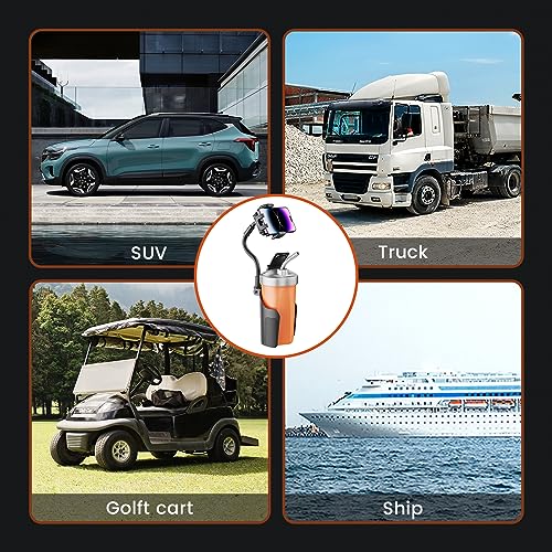 360° Adjustable Gooseneck Cup Holder Phone Mount for Car