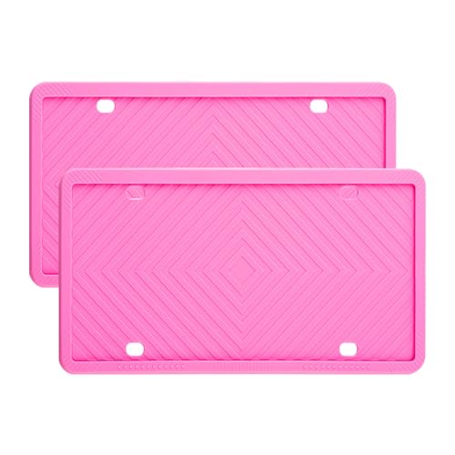 Silicone License Plate Frame Set, Universal US Specification