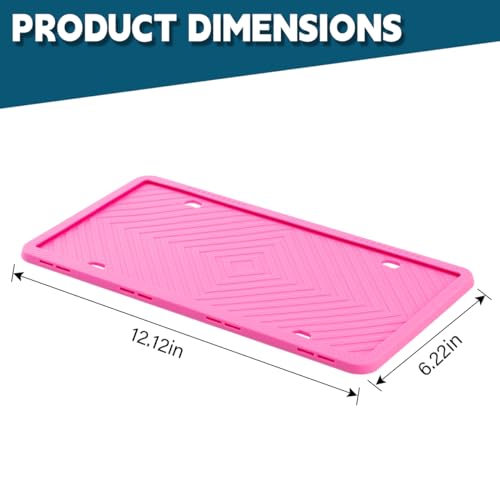 Silicone License Plate Frame Set, Universal US Specification