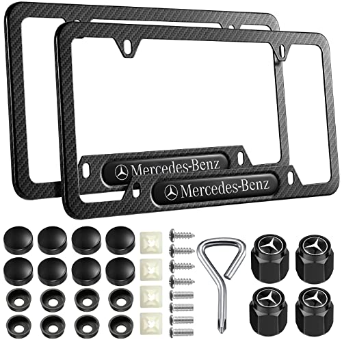 Carbon Fiber License Plate Frames for Mercedes Benz