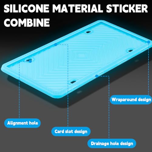 Silicone License Plate Frame Set, Universal US Specification