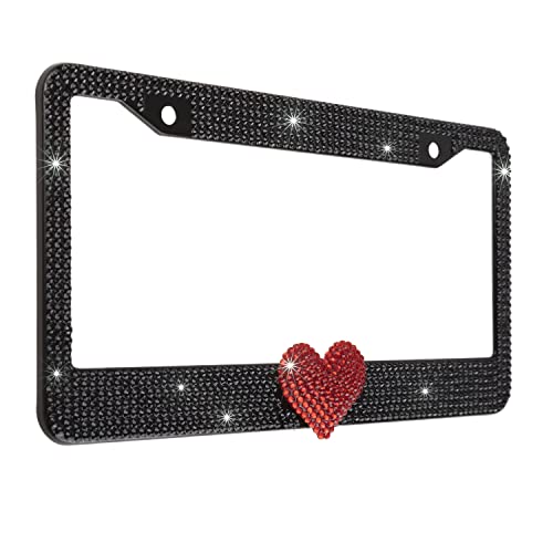 Handmade Crystal License Plate Frames, Universal Bling Cover