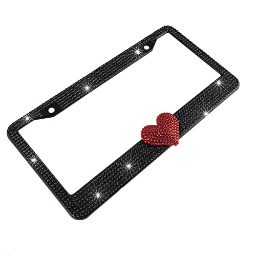 Handmade Crystal License Plate Frames, Universal Bling Cover
