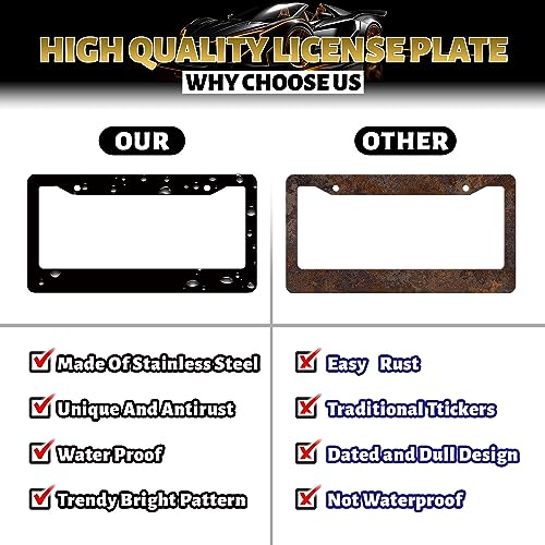 Galaxy Forest License Plate Frame - Stainless Steel