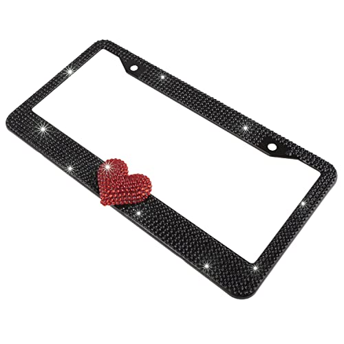 Handmade Crystal License Plate Frames, Universal Bling Cover