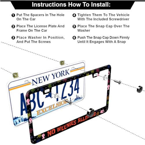 Jellyfish License Plate Frame for Standard US/Canada Plates