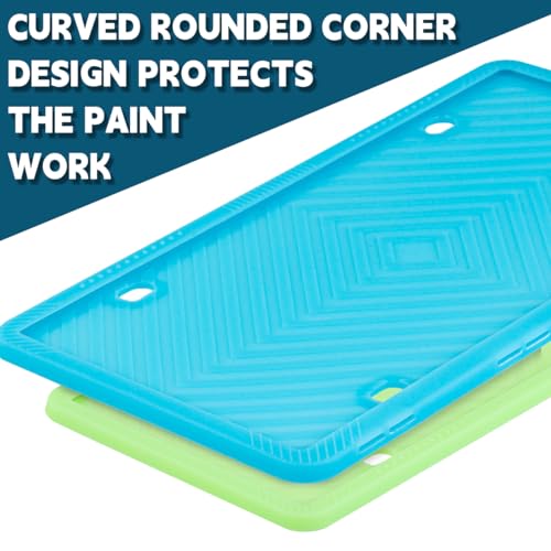 Silicone License Plate Frame Set, Universal US Specification