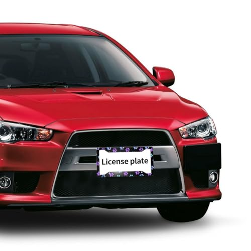 Galaxy Dog Cat Paw Print License Plate Frames