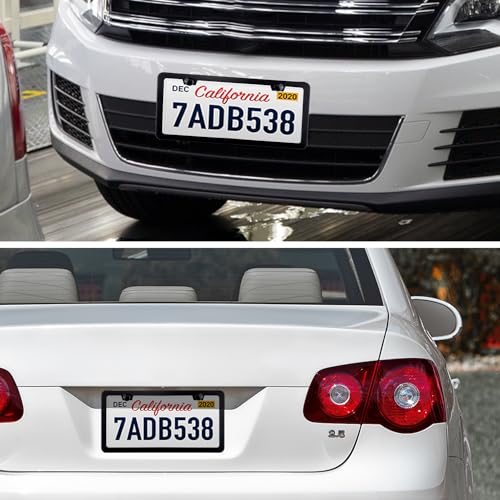 Black Stainless Steel License Plate Holders - 2 Pack