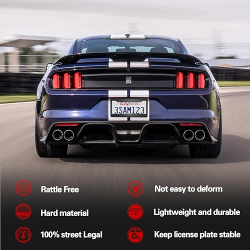 Matte Black License Plate Frames - 2 Pack