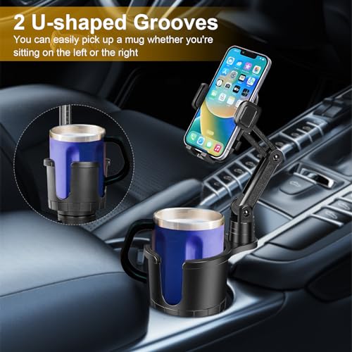 DEGUM Large Cup Holder Phone Mount, 2-in-1