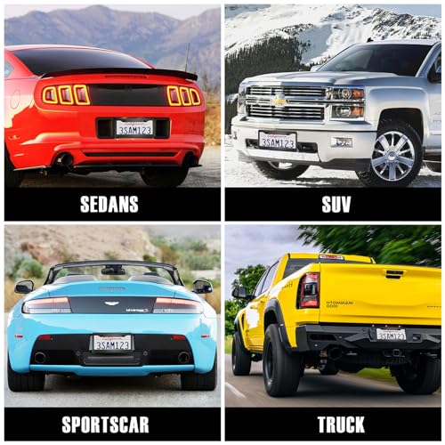 Matte Black License Plate Frames - 2 Pack