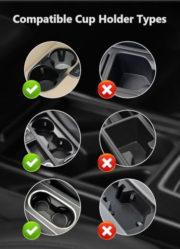 Car Cup Holder Expander Adapter, Adjustable Arm, Universal