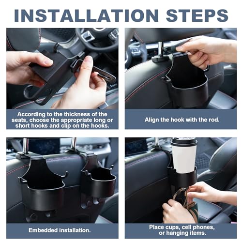 Multifunctional Car Purse Hook for Cup and Cell Phone