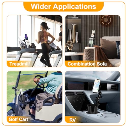 DEGUM Large Cup Holder Phone Mount, 2-in-1