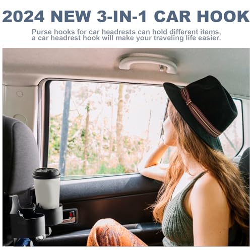 Multifunctional Car Purse Hook for Cup and Cell Phone