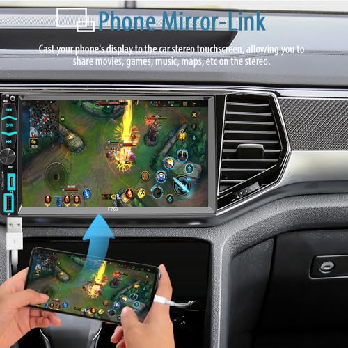 Wireless Apple CarPlay/Android Auto Double Din Car Stereo